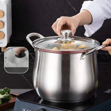 1PC Stainless Steel Soup Pot – 5L Large Capacity Stew & Boil Cookware