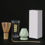 3-Piece Bamboo Tea Brush Set – Matcha Whisk, Spoon & Stand