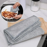 5–20pcs Thickened Steel Wire Cleaning Cloth – Non-Scratch Double-Layer Microfiber Kitchen Towels