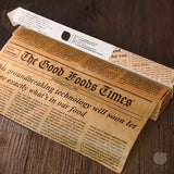 Retro English Newspaper Greaseproof Paper – Food Grade Baking & Food Wrapping Sheets