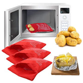 Reusable Microwave Potato Bag – Express Baked Potato Cooker Pouch (Perfect Potatoes in 4 Minutes)