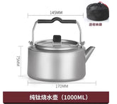 Pure Titanium Outdoor Pots & Pans Set – Camping Kettle, Cooker & Frying Pan Kit