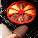 Silicone Cake Mold 8-Hole Orange Shape β Pizza Pan & Scone DIY Baking Mold
