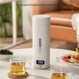 HOMEFISH 450ML Portable Electric Kettle – Travel Tea & Coffee Kettle with Thermal Cup