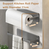 Self-Adhesive Paper Towel Holder No-Punch – Stainless Steel Roll Holder for Kitchen & Bathroom