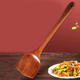 Wooden Cooking Spatula – Long Handle Non-Stick Safe Kitchen Turner
