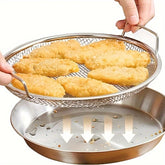 Stainless Steel Filter Tray – Reusable Round Mesh Basket for Frying, Grilling & Straining