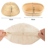 3/6pcs Bread Basket Liner Cloth Set – 10-Inch Round Dough Fermentation Covers