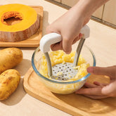 Manual Potato Masher & Ricer – Durable Vegetable Masher with Non-Slip Handle