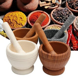 Resin Mortar & Pestle Set Garlic, Herb & Spice Grinding Bowl Kitchen Tool