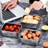 6-Piece Stainless Steel Food Storage Container Set – Leakproof, Stackable & Reusable for Camping, Picnics, and School