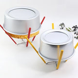 Stainless Steel Cooling Rack with Silicone Protection β Collapsible 4-Prong Cake Stand