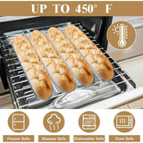 Nonstick Perforated Baguette Pan – Carbon Steel French Bread Baking Tray
