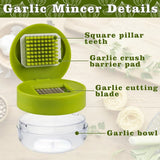 1pc Multifunctional Garlic Press β Manual Mincer & Ginger Masher with Storage Case