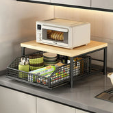 Kitchen Countertop Organizer – Multi-Use Pull-Out Shelf for Microwave, Coffee Machine & Spices