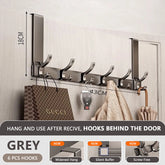 Door Behind Hooks Storage – Punch-Free Wall Hanging Organizer