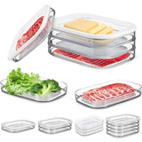 Meat Storage Container for Fridge – Stackable Cold Cuts & Meal Prep Storage with Clear Lids
