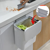 7/9L Wall-Mounted Trash Can with Lid – Hanging Kitchen & Bathroom Garbage Bin