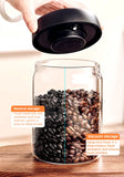 Vacuum Sealed Glass Jar – Airtight Coffee, Tea & Food Storage