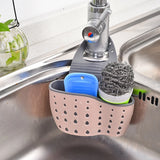 Home Storage Drain Basket โ Adjustable Kitchen Sink Soap & Sponge Holder