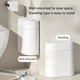 7/9L Two-Way Smart Sensor Trash Can – Wall-Mounted Narrow Slit Induction Bin for Toilet & Kitchen