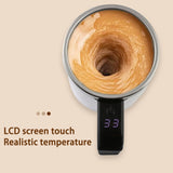 Electric Automatic Stirring Coffee Mug 380ML โ Rechargeable Self-Mixing Stainless Steel Cup