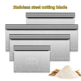 Stainless Steel Cake Scraper & Dough Divider – Buttercream Edge Smoother Baking Tool
