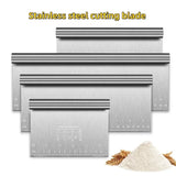 Stainless Steel Cake Scraper & Dough Divider – Buttercream Edge Smoother Baking Tool