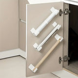 4-Pack Punch-Free Storage Rack โ Kitchen & Cabinet Organizer for Plastic Wrap and Garbage Bags