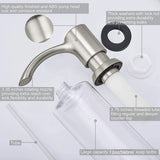 Samodra Nickel Soap Dispenser โ 360ml Black Kitchen Sink Liquid Soap Pump