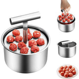 6pc Stainless Steel Meatball & Patty Maker – Press-Type Mold with Ergonomic Handle