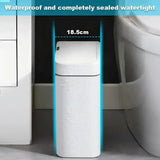 White Touchless 15L Smart Sensor Trash Can – Automatic Bagging Electronic Bathroom Garbage Bin