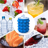 Portable Ice Cube Maker & Wine Cooler – Silicone Ice Bucket for Whiskey, Beer & Drinks