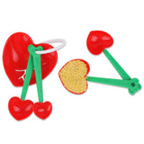 Red Heart-Shaped Measuring Spoon Set – 5-Piece Reusable Kitchen Tool