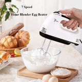 Handheld Electric Egg Beater – 7-Speed Dough & Cream Mixer