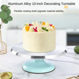 10-Inch Aluminum Alloy Pastry Turntable β Professional Rotating Cake Stand