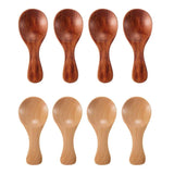 4Pcs Mini Wooden Spoon Set – Small Spice, Sugar & Coffee Scoops for Kitchen