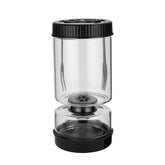 Glass Olive & Pickle Strainer Jar – Airtight Hourglass Container with Strainer