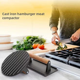 Cast Iron Meat Press – Heavy-Duty Steak & Burger Press for BBQ and Flat Top Grill
