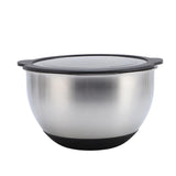Stainless Steel Mixing Bowls with Lids & Graters – Kitchen Storage Set