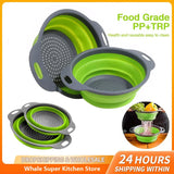 Foldable Silicone Drain Basket – Collapsible Fruit & Vegetable Washing Colander