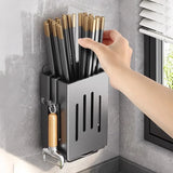Kitchen Chopsticks Holder & Hanging Utensil Drying Rack – No Drilling Wall Mounted Cutlery Organizer