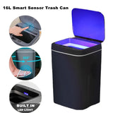 16L Automatic Sensor Trash Can β Electric Touchless Smart Bin with Lid for Kitchen & Bathroom