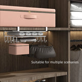 Stainless Steel Hanging Kitchen Storage Rack with Hooks – Paper Towel, Utensil & Cutting Board Holder