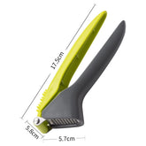 Stainless Steel Garlic Press Crusher – Handheld Ginger & Vegetable Mincer
