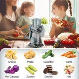 LMETJMA 3-in-1 Rotary Cheese Grater – Manual Vegetable Slicer & Nut Grinder