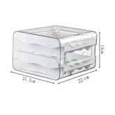 Kitchen Egg Storage Box – 2-Layer Refrigerator Drawer Organizer with Large Capacity