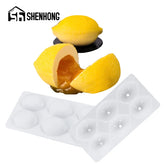 3D Lemon Design Silicone Mousse Cake Molds – 6-Cavity French Dessert Bakeware