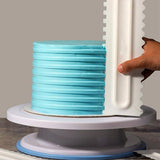 4pcs Cream Scraper Set – PP Icing Combs & Spatulas for Cake Decorating and DIY Baking