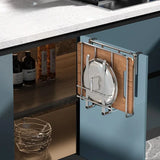 Under-Cupboard Hanging Kitchen Organizer Rack – Hooks for Paper Towels, Rags, Cutting Boards & Pot Lids